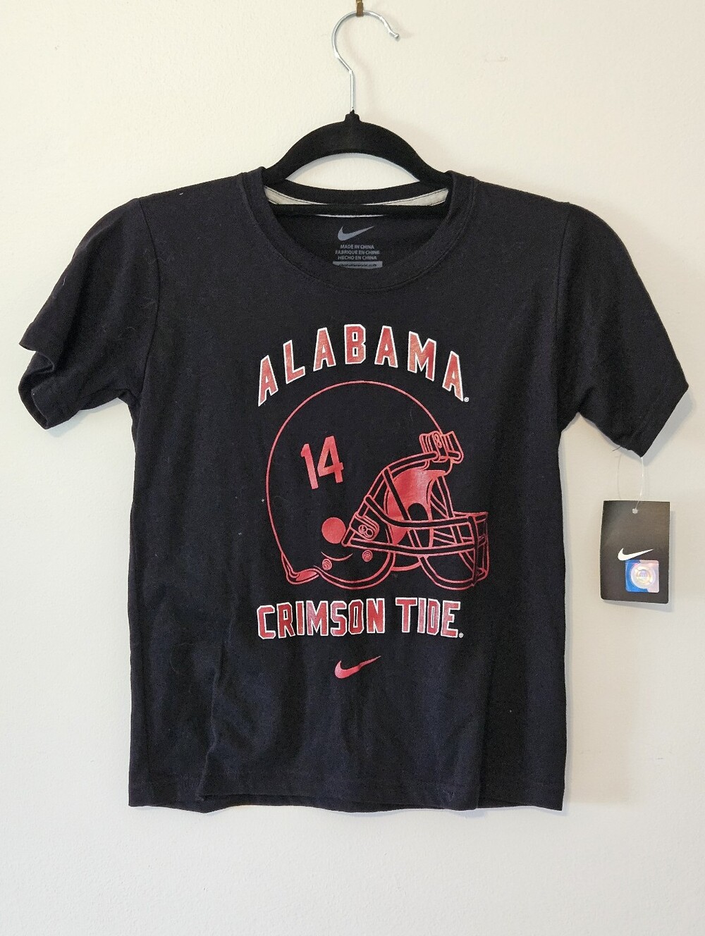 NWT Nike Kids Alabama Crimson Tide Black & Red Short Sleeve Tee